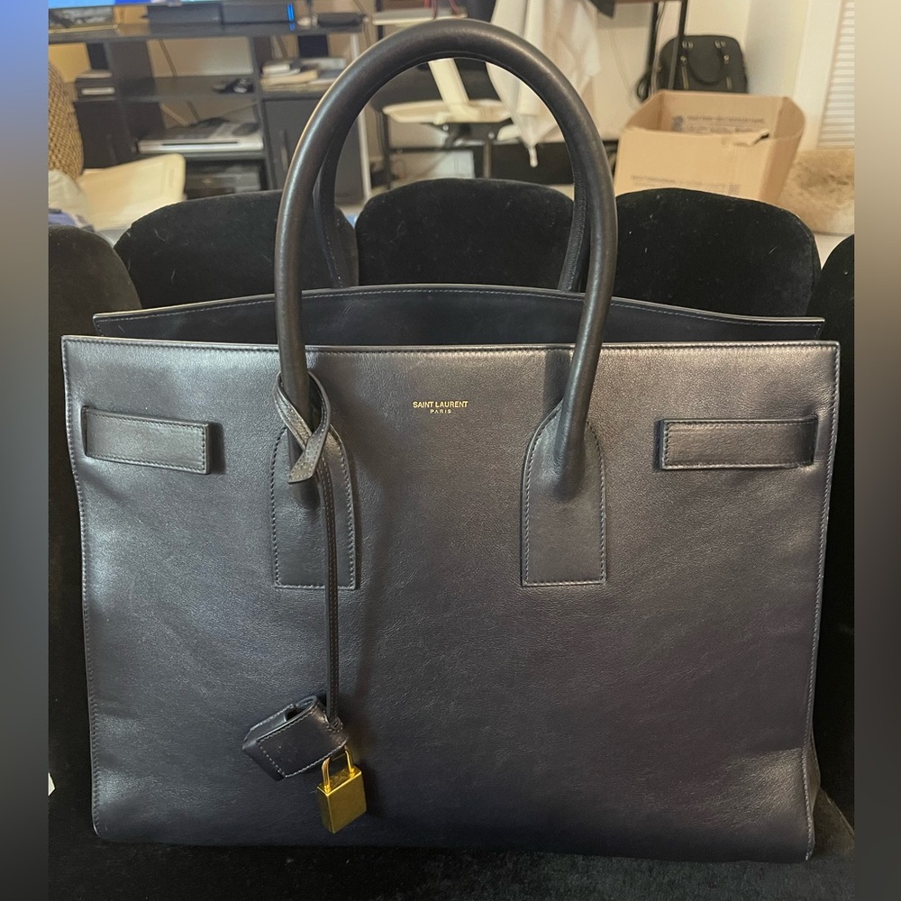 SOLD - Saint Laurent Sac de Jour- Deep Navy